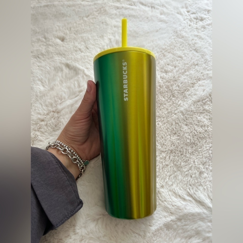 Starbucks Summer 2022 ‘Lime Puffy Speckled Lid’- stainless steel - NWT